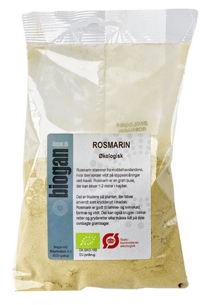 Rosmarin pulver Økologisk - 100 Gram - Biogan - Mindst holdbar til : 01-01-2025