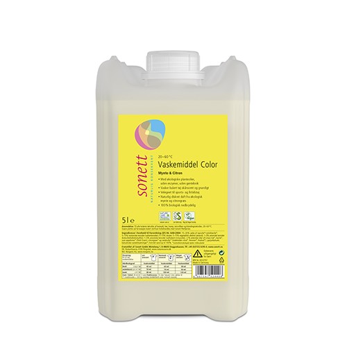 Køb Vaskemiddel color mynte citron - 5 liter - Sonett - Økologisk Supermarked