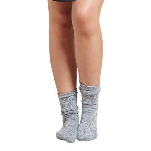 Women's Chunky Bed Sock Dove/Storm Space Dye - Boody