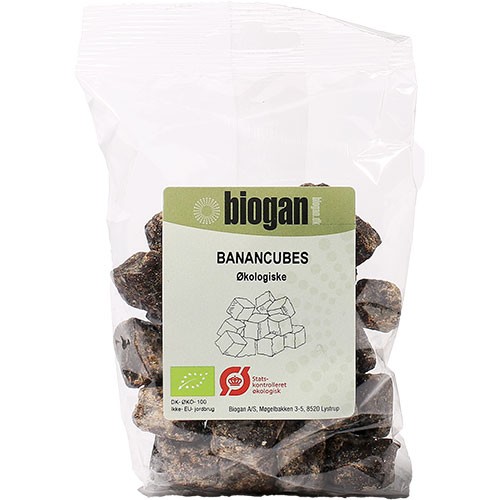 Banan bløde i cubes Økologisk - 150 gram