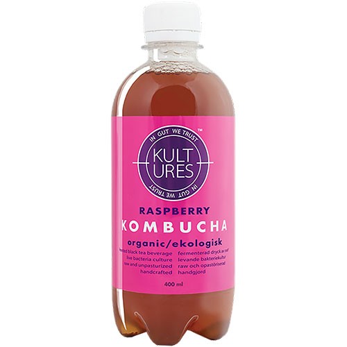 Kombucha Raspberry Økologisk - 400 ml