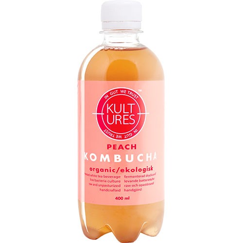 Kombucha Peach Økologisk - 400 ml