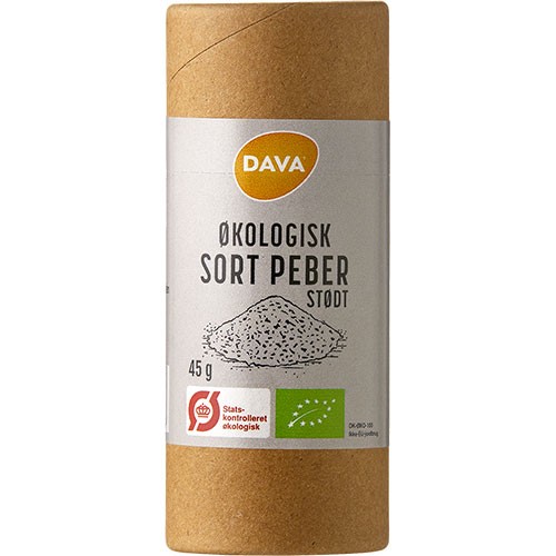 DAVA øko sort peber, stødt Økologisk - 45 gram