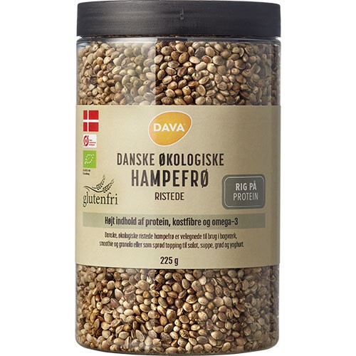 DAVA Ristede Hampefrø Økologisk - 225 gram